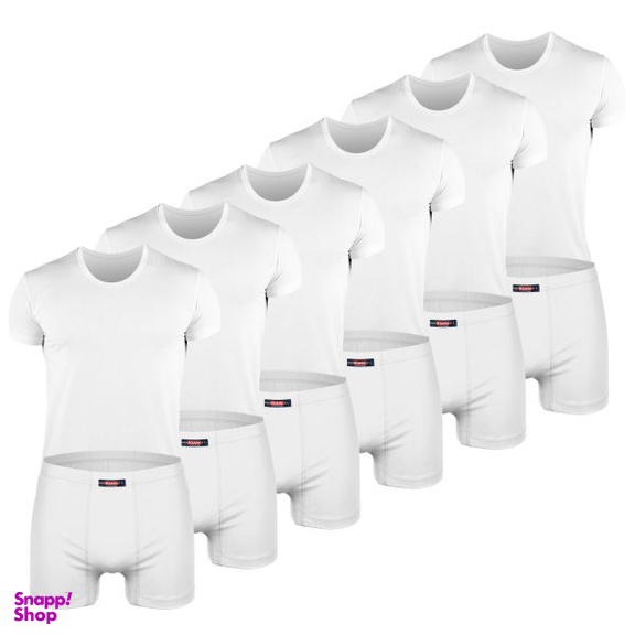 ست شورت و زیرپوش مردانه کیان تن پوش کد 046 بسته 6 عددی