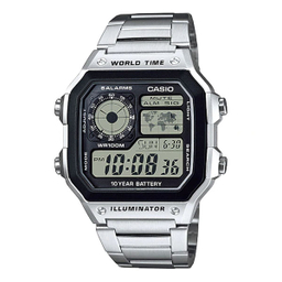 ساعت مچی کاسیو (Casio) مدل دیجیتال استیلAE-1200WHD-1AVDF