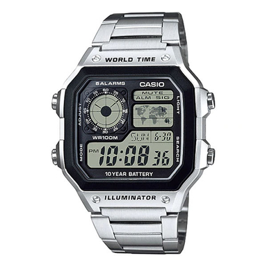 ساعت مچی کاسیو (Casio) مدل دیجیتال استیلAE-1200WHD-1AVDF