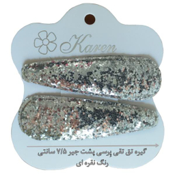 گیره مو زنانه مدل تق تقی پِرسی بسته 2 عددی
