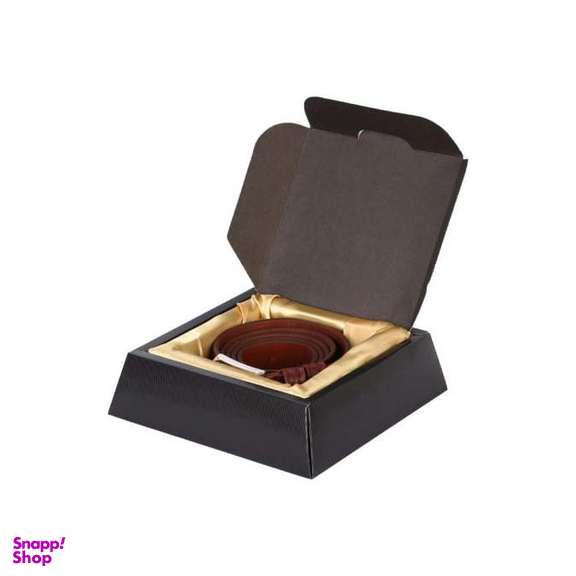 کمربند طرح دار رویال چرم کد M57-Brown