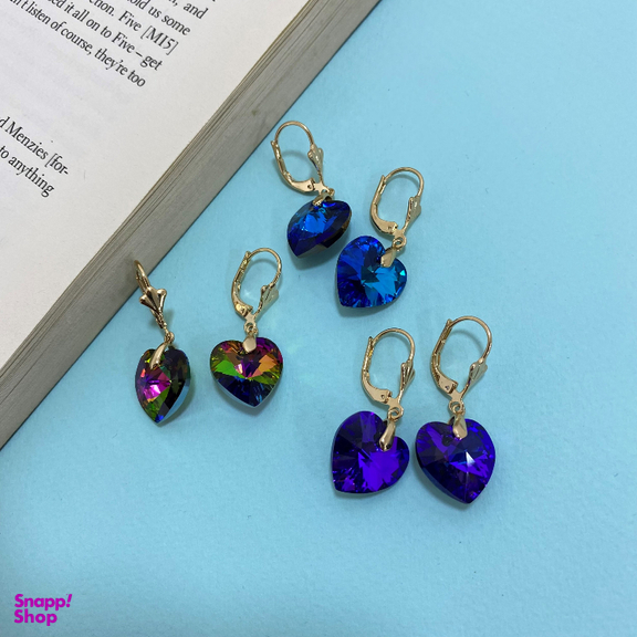 گوشواره زنانه سواروسکی مدل قلب کد E3839