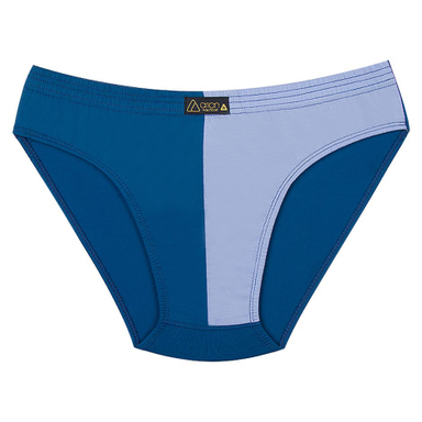 شورت اسلیپ مردانه تکه دوزی آریان نخ باف کد a1320 رنگ آبی روشن-تیره