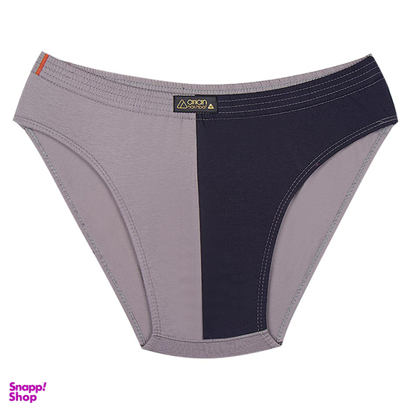 شورت اسلیپ مردانه تکه دوزی آریان نخ باف کد a1320 رنگ ذغالی-نوک مدادی