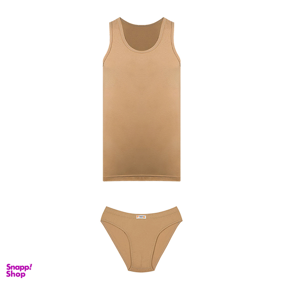 ست رکابی اسلیپ مردانه آریان نخ باف کد a1612 رنگ کرم