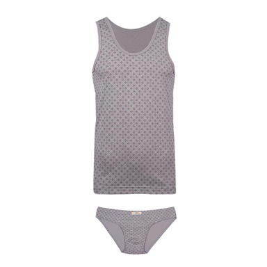 ست رکابی اسلیپ مردانه آریان نخ باف کد a1661 رنگ طوسی