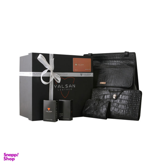 ست هدیه زنانه چرم یلسان (Yalsan Leather) مدل ساینا کد Rad-Chn-056-Gc