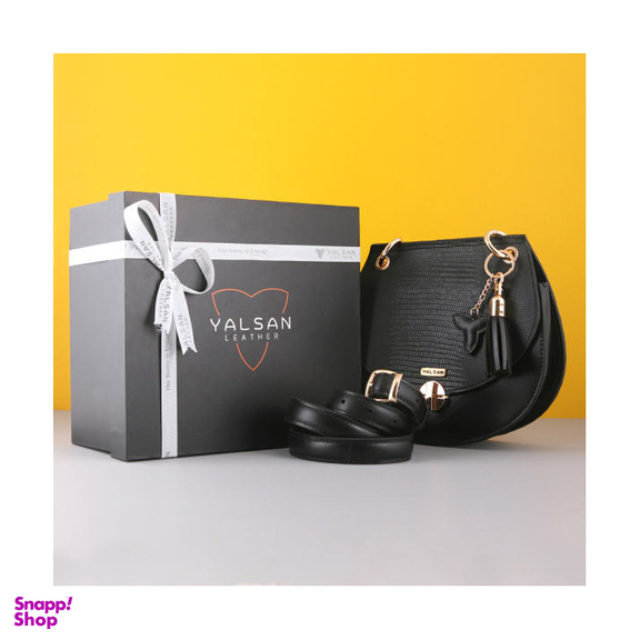 ست هدیه زنانه چرم یلسان (Yalsan Leather) مدل دلاریس کد Prm-Ats-057-Glgp