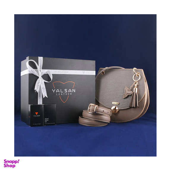 ست هدیه زنانه چرم یلسان (Yalsan Leather) مدل دلاریس کد Prm-Ats-057-Glgp