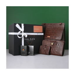 ست هدیه زنانه چرم یلسان (Yalsan Leather) مدل ساینا کد Rad-Chn-056-Gc