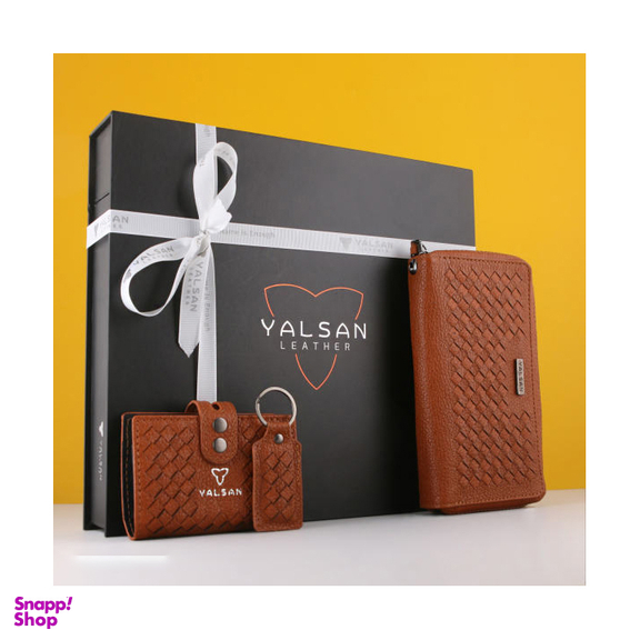 ست هدیه زنانه چرم یلسان (Yalsan Leather) مدل غزال کد Kzh-Nhl-060-Bf
