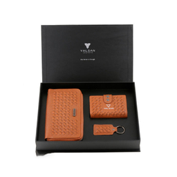 ست هدیه زنانه چرم یلسان (Yalsan Leather) مدل غزال کد Kzh-Nhl-060-Bf