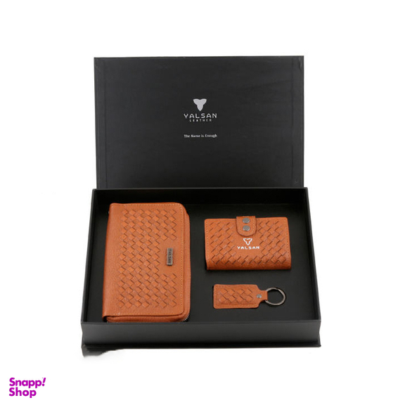 ست هدیه زنانه چرم یلسان (Yalsan Leather) مدل غزال کد Kzh-Nhl-060-Bf