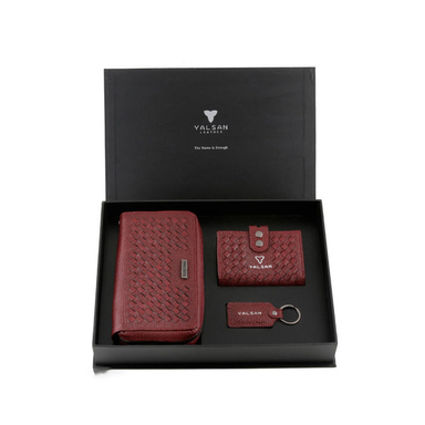 ست هدیه زنانه چرم یلسان (Yalsan Leather) مدل غزال کد Kzh-Nhl-060-Bf