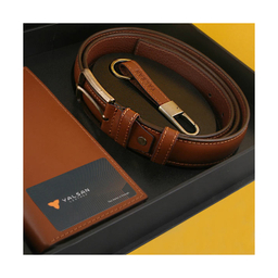 ست هدیه مردانه چرم یلسان (Yalsan Leather) مدل پارلا کد Kia-Kam-024-Gs