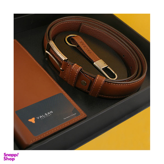 ست هدیه مردانه چرم یلسان (Yalsan Leather) مدل پارلا کد Kia-Kam-024-Gs