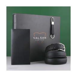 ست هدیه مردانه چرم یلسان (Yalsan Leather) مدل پارلا کد Kia-Kam-024-Gs