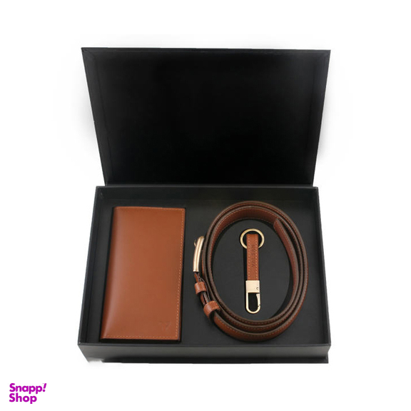 ست هدیه مردانه چرم یلسان (Yalsan Leather) مدل پارلا کد Kia-Kam-024-Gs