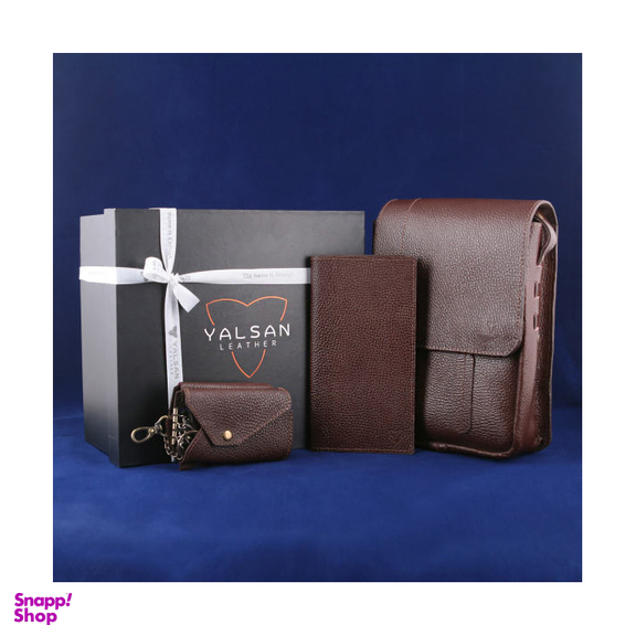 ست هدیه مردانه چرم یلسان (Yalsan Leather) مدل ماهان 3 کد Prl-Arn-059-Gf