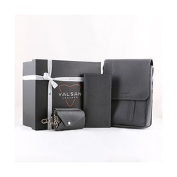 ست هدیه مردانه چرم یلسان (Yalsan Leather) مدل ماهان 3 کد Prl-Arn-059-Gf