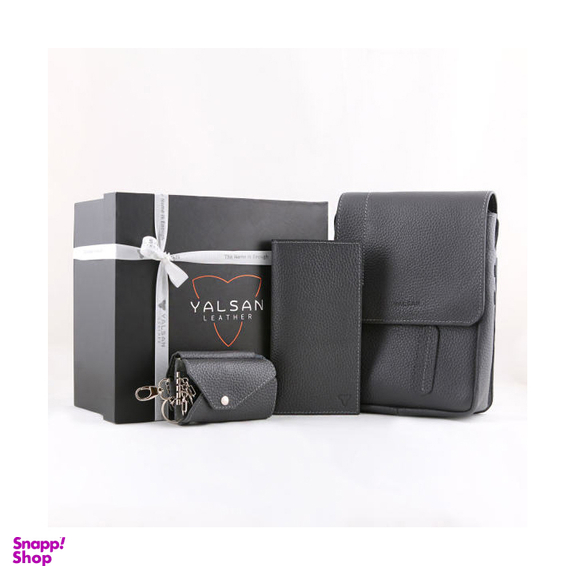 ست هدیه مردانه چرم یلسان (Yalsan Leather) مدل ماهان 3 کد Prl-Arn-059-Gf