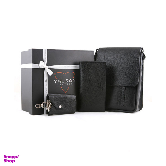 ست هدیه مردانه چرم یلسان (Yalsan Leather) مدل ماهان 3 کد Prl-Arn-059-Gf