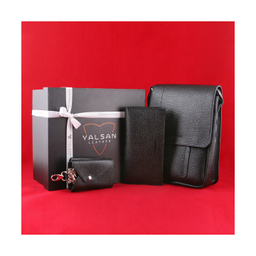ست هدیه مردانه چرم یلسان (Yalsan Leather) مدل ماهان 3 کد Prl-Arn-059-Gf