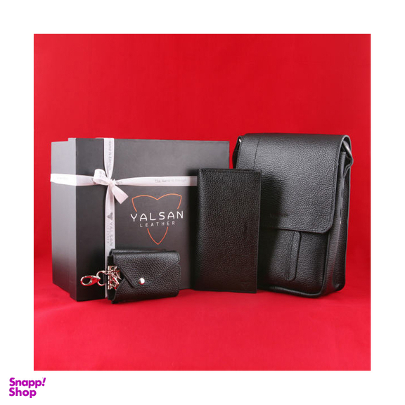 ست هدیه مردانه چرم یلسان (Yalsan Leather) مدل ماهان 3 کد Prl-Arn-059-Gf