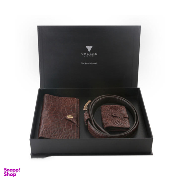 ست هدیه مردانه چرم یلسان (Yalsan Leather) مدل رادیس کد Chn-Kam-026-Gc