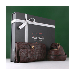 ست هدیه مردانه چرم یلسان (Yalsan Leather) مدل رادیس کد Chn-Kam-026-Gc