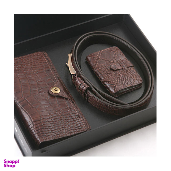 ست هدیه مردانه چرم یلسان (Yalsan Leather) مدل رادیس کد Chn-Kam-026-Gc