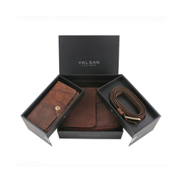 ست هدیه مردانه چرم یلسان (Yalsan Leather) مدل ماهان 2 کد Rds-Kam-058-Sh