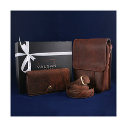 ست هدیه مردانه چرم یلسان (Yalsan Leather) مدل ماهان 2 کد Rds-Kam-058-Sh