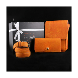 ست هدیه مردانه چرم یلسان (Yalsan Leather) مدل ماهان 2 کد Rds-Kam-058-Sh