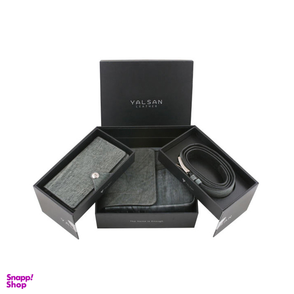 ست هدیه مردانه چرم یلسان (Yalsan Leather) مدل ماهان 2 کد Rds-Kam-058-Sh