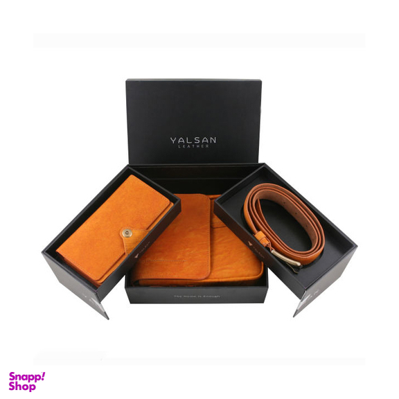 ست هدیه مردانه چرم یلسان (Yalsan Leather) مدل ماهان 2 کد Rds-Kam-058-Sh
