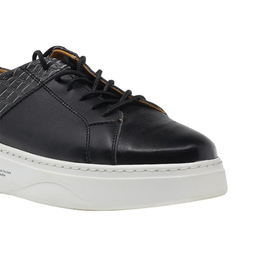 کفش زنانه چرم کاکتوس (cactus leather) مدل ws1026 رنگ مشکی ماری