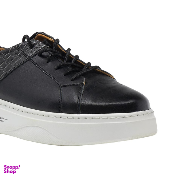 کفش زنانه چرم کاکتوس (cactus leather) مدل ws1026 رنگ مشکی ماری