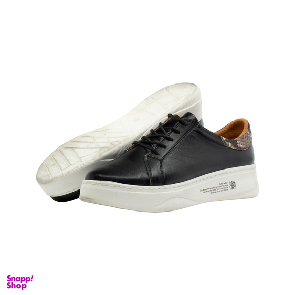 کفش زنانه چرم کاکتوس (cactus leather) مدل ws1023 رنگ سفید ماری