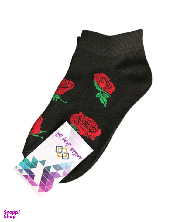 جوراب زنانه تن پوش هنگامه مدل گل سرخ