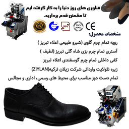 کفش طبی مردانه چرم تبریز (Charm Tabriz) مدل سفیر رنگ مشکی