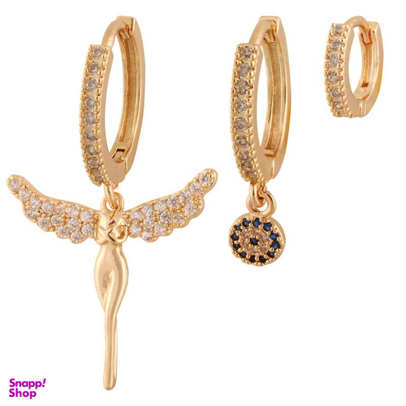 گوشواره زنانه وای اس ایکس (YSX) مدل فرشته کد E3789 مجموعه 3 عددی