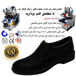 کفش چرم مردانه چرم کاکتوس (Charm Cactus) مدل S2013 رنگ مشکی