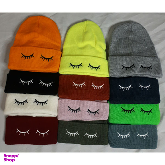 کلاه بافتنی مدل مژه