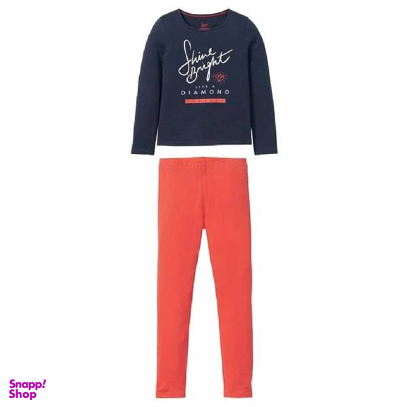 ست تی شرت و لگینگ دخترانه پیپرتس مدل YS001