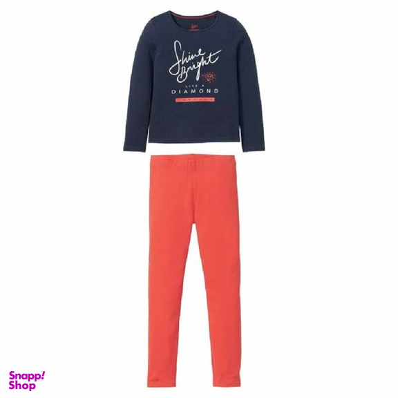 ست تی شرت و لگینگ دخترانه پیپرتس مدل YS001