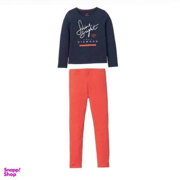 ست تی شرت و لگینگ دخترانه پیپرتس مدل YS001