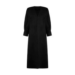 مانتو زنانه مانگ (Mong) مدل توییت پشمی بغل زیپ رنگ سبز