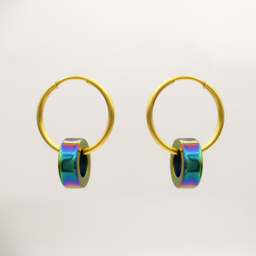 گوشواره طلا 18 عیار زنانه کاپانی مدل KE022