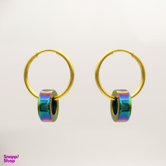 گوشواره طلا 18 عیار زنانه کاپانی مدل KE022